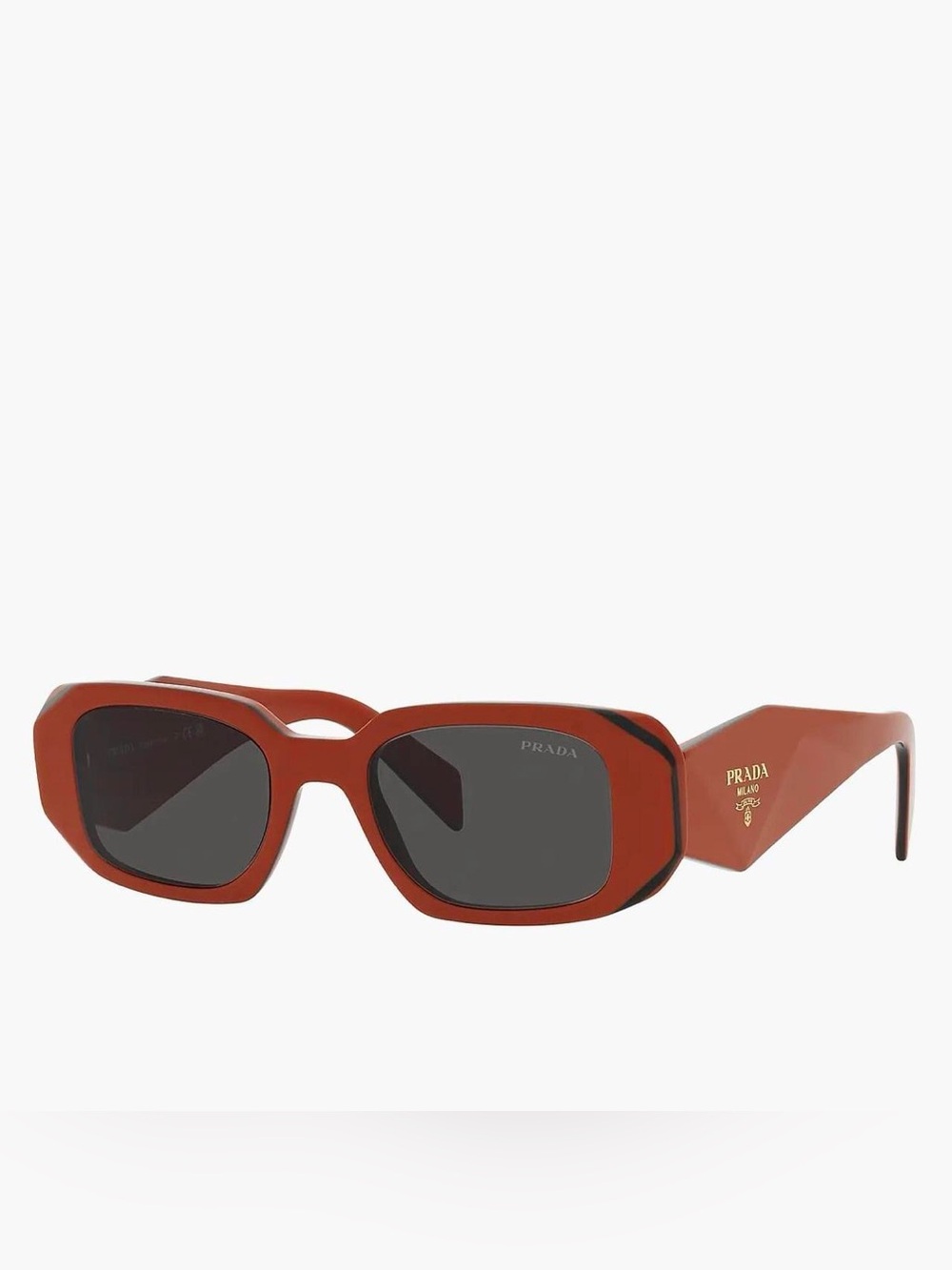 Prada 49MM Square Sunglasses - Red